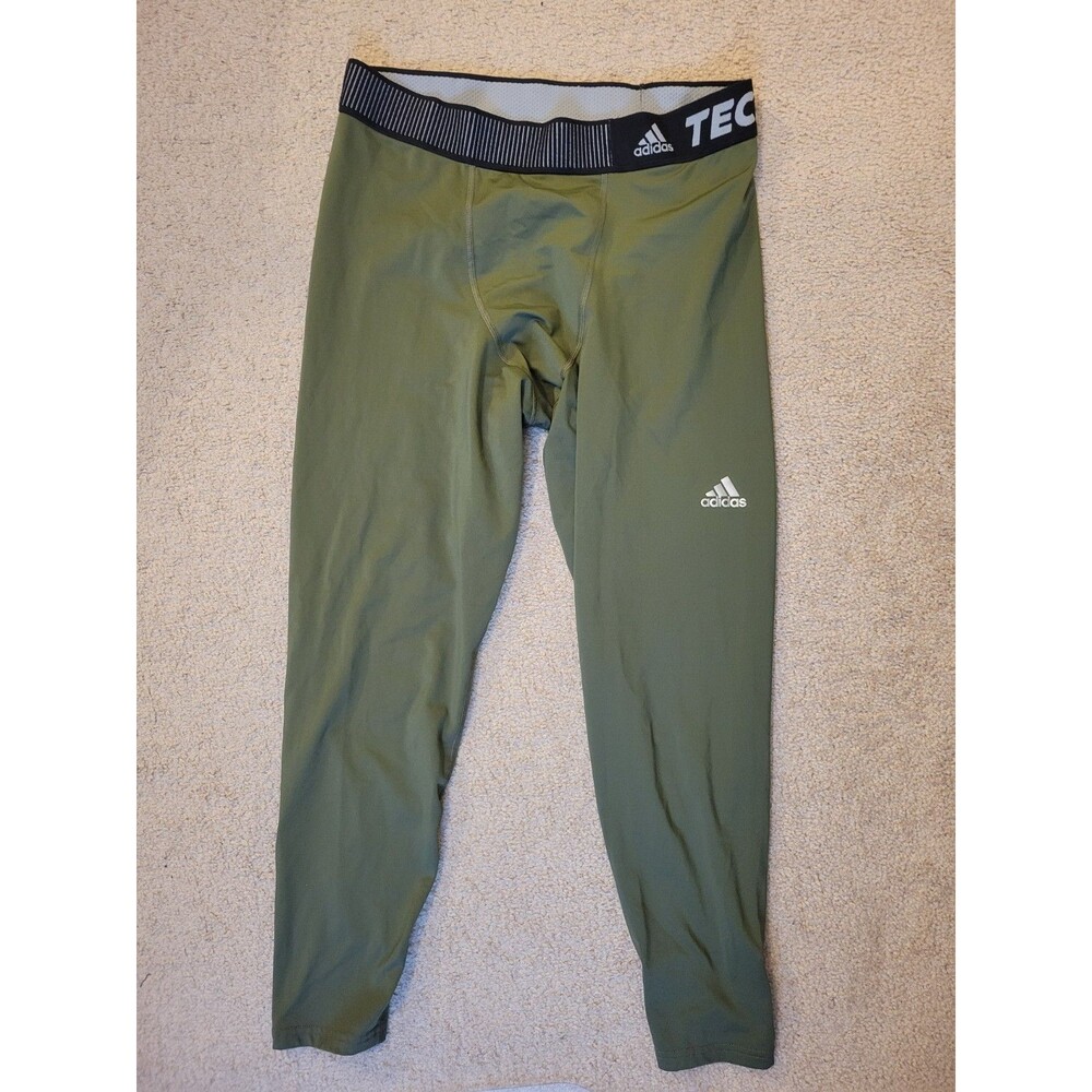 Adidas Techfit Aeroready Mens Size XL Compression Tights Olive Green NWT